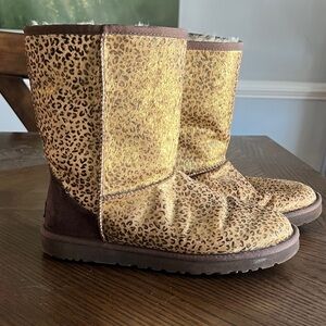 UGG Cheetah Fur-Lined Boots